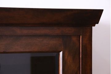 中古　九州民芸家具　木のあたたかみが伝わる食器棚(収納棚、キャビネット)