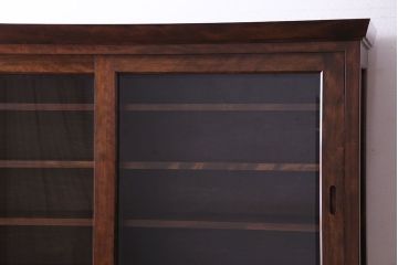 中古　九州民芸家具　木のあたたかみが伝わる食器棚(収納棚、キャビネット)