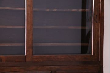 中古　九州民芸家具　木のあたたかみが伝わる食器棚(収納棚、キャビネット)