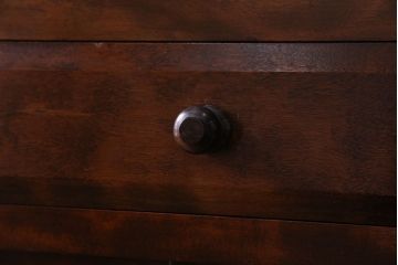 中古　九州民芸家具　木のあたたかみが伝わる食器棚(収納棚、キャビネット)