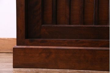 中古　九州民芸家具　木のあたたかみが伝わる食器棚(収納棚、キャビネット)