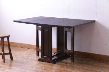 中古　ビンテージ　松本民芸家具　♯11型　上品なデザインのバタフライテーブル(エクステンションテーブル、机)