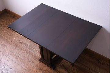 中古　ビンテージ　松本民芸家具　♯11型　上品なデザインのバタフライテーブル(エクステンションテーブル、机)