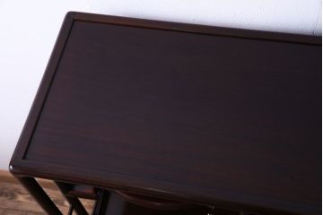 中古　経済産業大臣指定伝統的工芸品　大阪唐木指物　繊細なデザインが美しい飾り棚(茶棚)(定価約220万円)