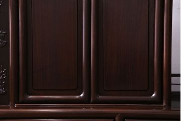 中古　経済産業大臣指定伝統的工芸品　大阪唐木指物　繊細なデザインが美しい飾り棚(茶棚)(定価約220万円)