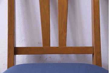 レトロ家具　昭和レトロ　タモ材　爽やかなカラーがおしゃれなチェア(椅子、ダイニングチェア、ワークチェア)です。