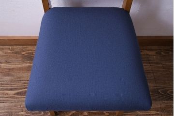 レトロ家具　昭和レトロ　タモ材　爽やかなカラーがおしゃれなチェア(椅子、ダイニングチェア、ワークチェア)です。