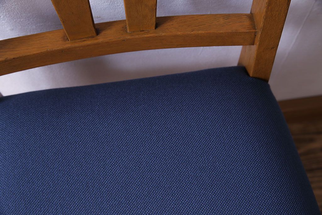 レトロ家具　昭和レトロ　タモ材　爽やかなカラーがおしゃれなチェア(椅子、ダイニングチェア、ワークチェア)です。