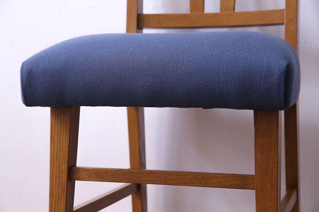 レトロ家具　昭和レトロ　タモ材　爽やかなカラーがおしゃれなチェア(椅子、ダイニングチェア、ワークチェア)です。