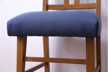 レトロ家具　昭和レトロ　タモ材　爽やかなカラーがおしゃれなチェア(椅子、ダイニングチェア、ワークチェア)です。