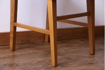 レトロ家具　昭和レトロ　タモ材　爽やかなカラーがおしゃれなチェア(椅子、ダイニングチェア、ワークチェア)です。