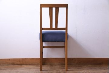 レトロ家具　昭和レトロ　タモ材　爽やかなカラーがおしゃれなチェア(椅子、ダイニングチェア、ワークチェア)です。