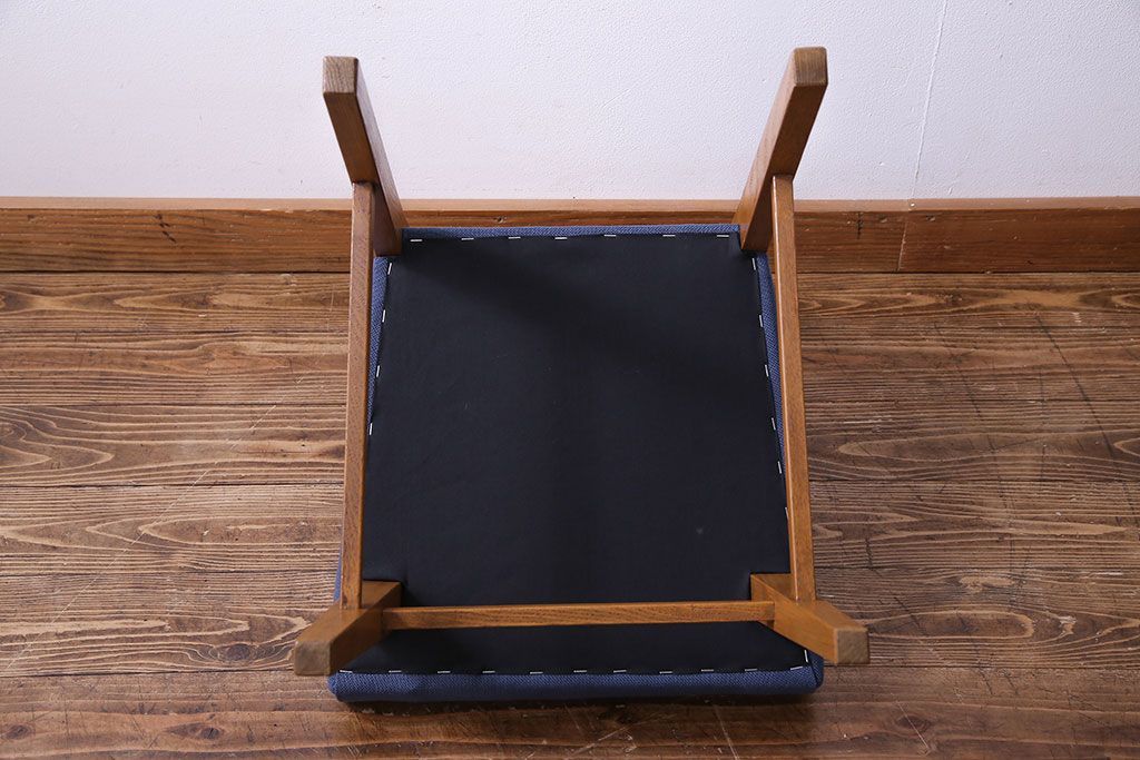 レトロ家具　昭和レトロ　タモ材　爽やかなカラーがおしゃれなチェア(椅子、ダイニングチェア、ワークチェア)です。