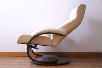 中古美品　SIMMONS(シモンズ)社　「フィヨルド」MANJANA(マニアーナ)　リクライニングチェア・オットマンセット(定価約30万円)