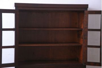 中古　松本民芸家具　G-1型　面取りカップボード(食器棚、本棚)(定価約41万4千円)(3)