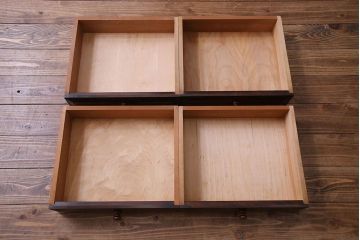 中古　松本民芸家具　G-1型　面取りカップボード(食器棚、本棚)(定価約41万4千円)(3)