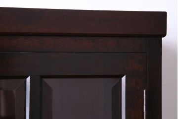 中古　松本民芸家具　G-1型　面取りカップボード(食器棚、本棚)(定価約41万4千円)(3)