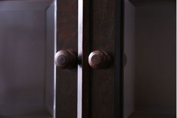 中古　松本民芸家具　G-1型　面取りカップボード(食器棚、本棚)(定価約41万4千円)(3)