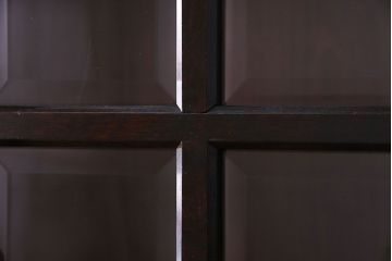 中古　松本民芸家具　G-1型　面取りカップボード(食器棚、本棚)(定価約41万4千円)(3)