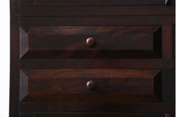 中古　松本民芸家具　G-1型　面取りカップボード(食器棚、本棚)(定価約41万4千円)(3)