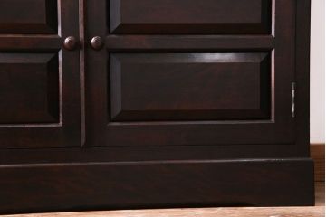 中古　松本民芸家具　G-1型　面取りカップボード(食器棚、本棚)(定価約41万4千円)(3)