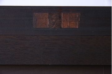 中古　松本民芸家具　G-1型　面取りカップボード(食器棚、本棚)(定価約41万4千円)(3)