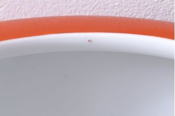 アンティーク雑貨　オールドノリタケ(日陶)　朱色地白菊文様　レトロな壱型火鉢(手あぶり、鉢カバー)(1)