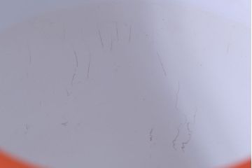 アンティーク雑貨　オールドノリタケ(日陶)　朱色地白菊文様　レトロな壱型火鉢(手あぶり、鉢カバー)(2)