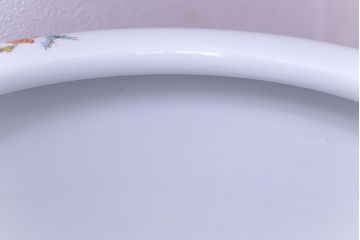 アンティーク雑貨　【F様ご成約済み・ご決済用】オールドノリタケ(日陶)　色絵　草花　上品な雰囲気漂う壱型火鉢(手あぶり、鉢カバー)