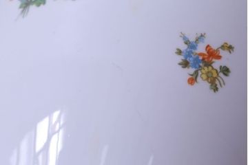 アンティーク雑貨　【F様ご成約済み・ご決済用】オールドノリタケ(日陶)　色絵　草花　上品な雰囲気漂う壱型火鉢(手あぶり、鉢カバー)