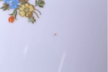 アンティーク雑貨　【F様ご成約済み・ご決済用】オールドノリタケ(日陶)　色絵　草花　上品な雰囲気漂う壱型火鉢(手あぶり、鉢カバー)