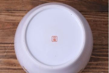 アンティーク雑貨　【F様ご成約済み・ご決済用】オールドノリタケ(日陶)　色絵　草花　上品な雰囲気漂う壱型火鉢(手あぶり、鉢カバー)