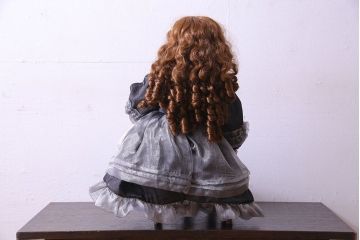 アンティーク雑貨　Rosalie(ロザリー)　247/1000　青い瞳が美しいビスクドール(西洋人形)