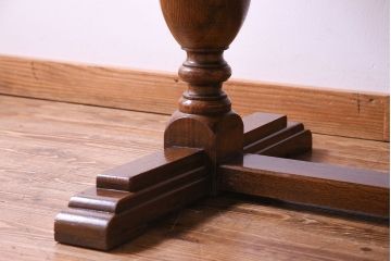 アンティーク家具　イギリスアンティーク　オーク材　リッチな印象のドローリーフテーブル(エクステンションテーブル、ダイニングテーブル)