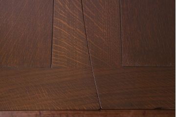 アンティーク家具　イギリスアンティーク　オーク材　リッチな印象のドローリーフテーブル(エクステンションテーブル、ダイニングテーブル)
