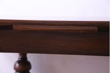 アンティーク家具　イギリスアンティーク　気品漂うデザインのドローリーフテーブル(エクステンションテーブル、ダイニングテーブル)