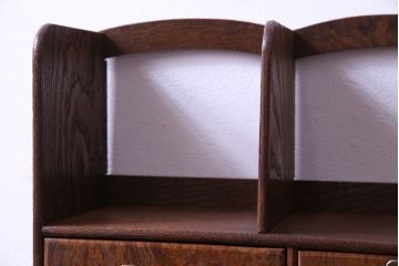 アンティーク雑貨　和製アンティーク　タモ材　アーチ形のデザインがおしゃれなブックスタンド(本立て、小物収納)