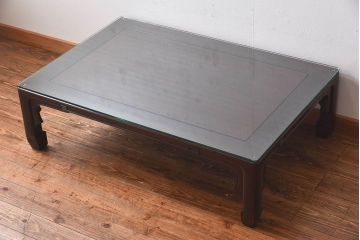 中古　美品　大阪唐木指物　上品なデザインのテーブル(座卓、ローテーブル)(定価約120万円)