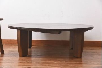 中古　柏木工　THE ZEN(ザ・ゼン)　温もり溢れるローテーブル(円座卓)(定価約14万円)