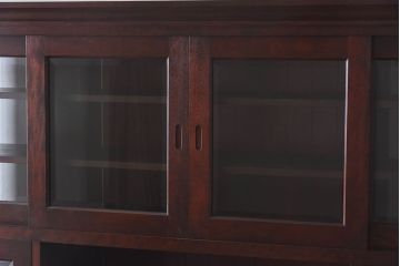 中古　九州民芸家具　特注品　両面使用可能!上品な収納棚(食器棚、戸棚、キャビネット)(定価約130万円)