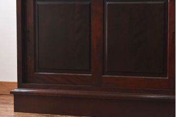 中古　九州民芸家具　特注品　両面使用可能!上品な収納棚(食器棚、戸棚、キャビネット)(定価約130万円)