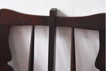 中古　北海道民芸家具　ラフジュオリジナルクッション付きラブソファ(二人掛けソファ)