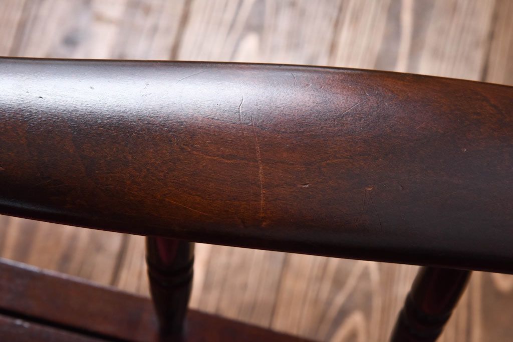 中古　北海道民芸家具　ラフジュオリジナルクッション付きラブソファ(二人掛けソファ)