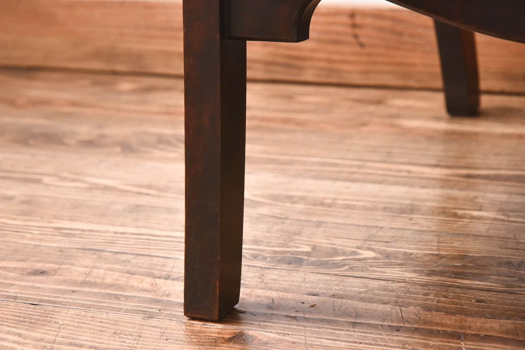 中古　北海道民芸家具　ラフジュオリジナルクッション付きラブソファ(二人掛けソファ)