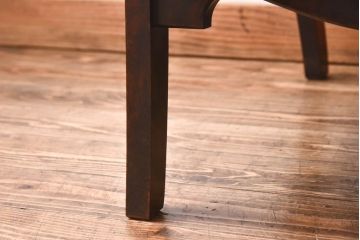 中古　北海道民芸家具　ラフジュオリジナルクッション付きラブソファ(二人掛けソファ)