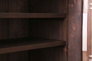 アンティーク家具　和モダン　ヒノキ材　モールガラス入り!　上品な趣きのローボード(テレビボード、リビングボード)