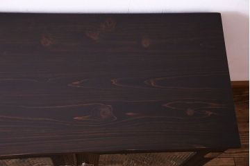 アンティーク家具　和モダン　ヒノキ材　モールガラス入り!　上品な趣きのローボード(テレビボード、リビングボード)