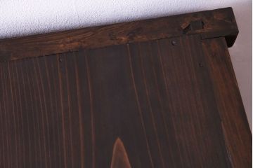 レトロ家具　和製アンティーク　人気のモールガラス!　レトロな脚付きローボード(ローチェスト、テレビボード)