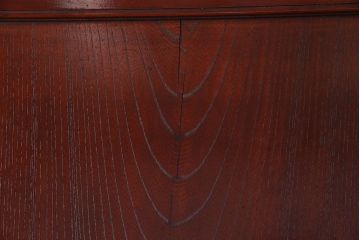 和製アンティーク　ケヤキ材　金具が和の魅力を引き立てる漆塗りの蔵戸(引き戸、建具、玄関戸)