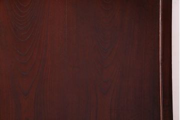 和製アンティーク　ケヤキ材　金具が和の魅力を引き立てる漆塗りの蔵戸(引き戸、建具、玄関戸)